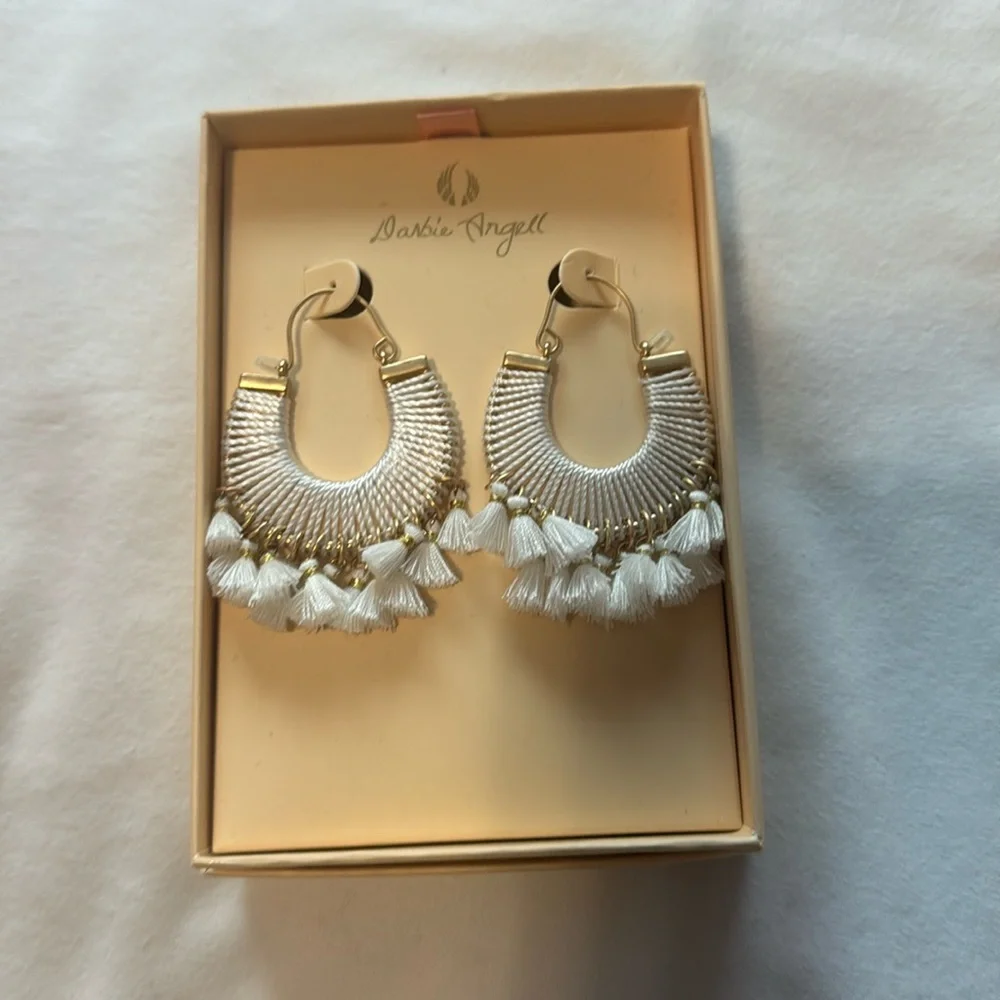 Tassel Hoop Earrings - Picture 1 of 2